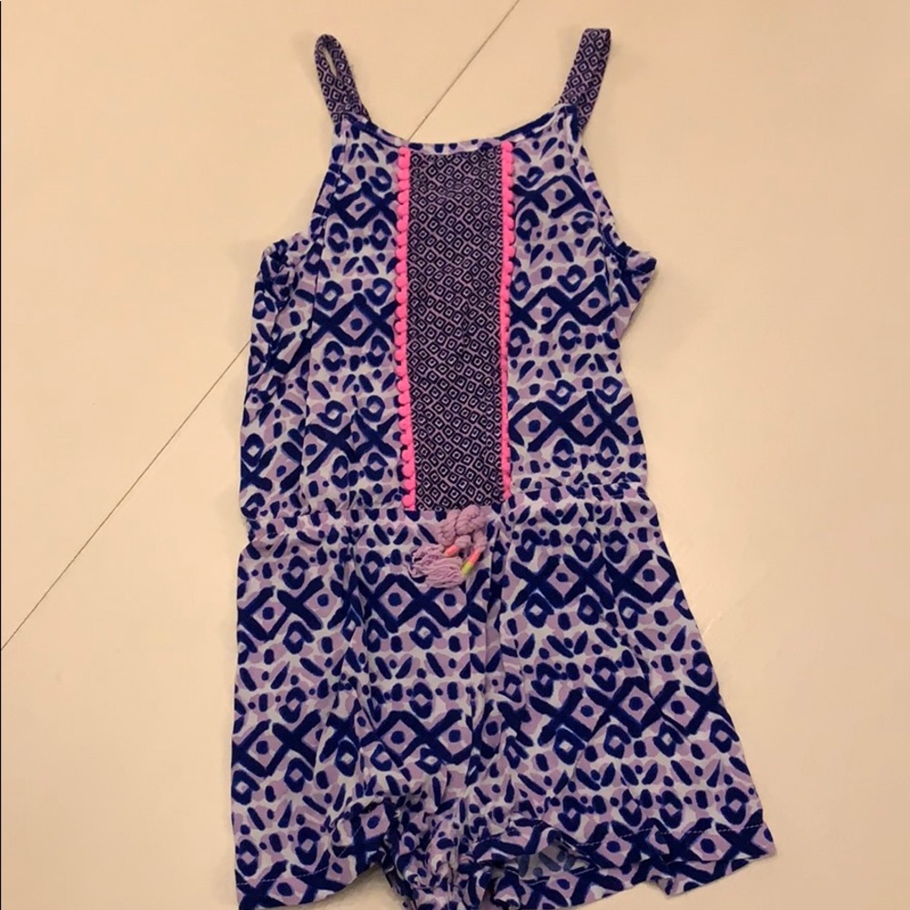 Purple and blue romper